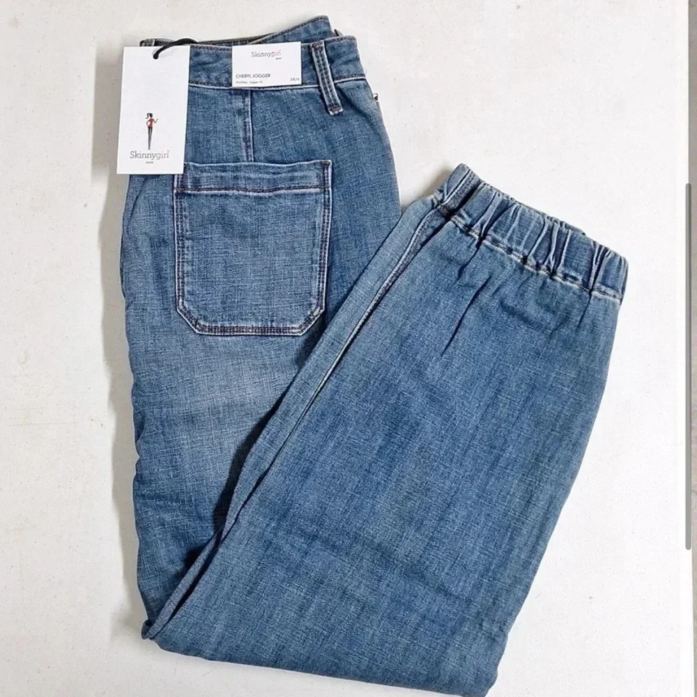 NWT SkinnyGirl Cheryl Denim Jogger Jeans, Mid-Rise - Picture 2 of 10